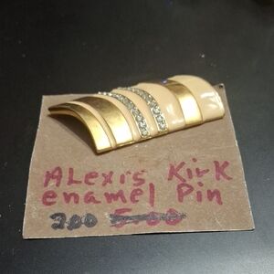 Alexis Kirk Gold and Cream Enamel Pin
